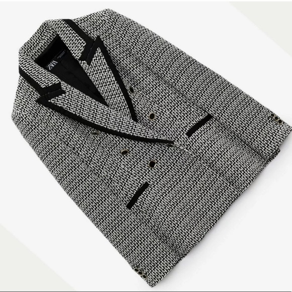 NWT ZARA Double Breasted Blazer Balmain Style L Blogger’s Favorite - Picture 7 of 9